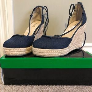 Denim espadrilles shoes size 9